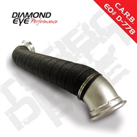 Diamond Eye 3" Aluminized Steel Down Pipe with Heat Wrap for 2004.5-2010 Duramax Diesel Engines