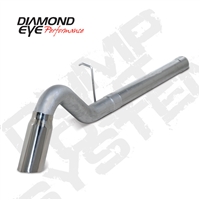 Diamond Eye 4" Filter Back T409 Stainless Steel Turn Down Exhaust for 2011-2015 Duramax Diesel Engines