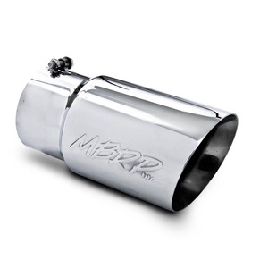 MBRP 5x6" Polished T-304 SS Diesel Exhaust Tip, Dual Wall, Angle Cut