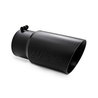 MBRP 5x6" Black Coated T-304 SS Diesel Exhaust Tip, Dual Wall, Angle Cut