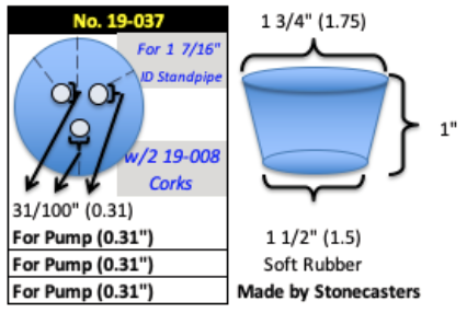 19-037 / 19-037H - Three-hole Stopper