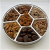 Tin of pecans,seven flavors of pecans plus some unfklavored. great gift for pecan lovers