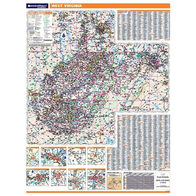 West Virginia Highway City County map