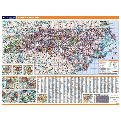 North Carolina Highway City County map