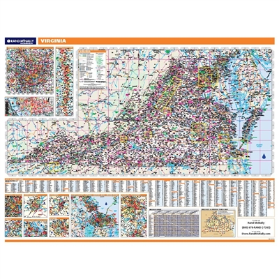 Virginia Highway City County map