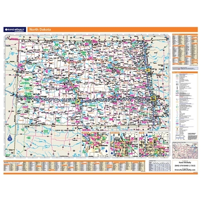 North Dakota Highway City County map