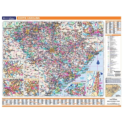 South Carolina Highway City County map