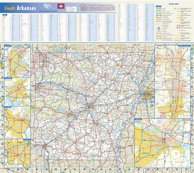 Arkansas State Wall Map by Globe Turner