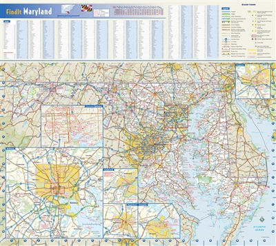 Maryland State Wall Map by Globe Turner