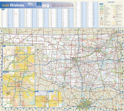 Oklahoma State Wall Map by Globe Turner