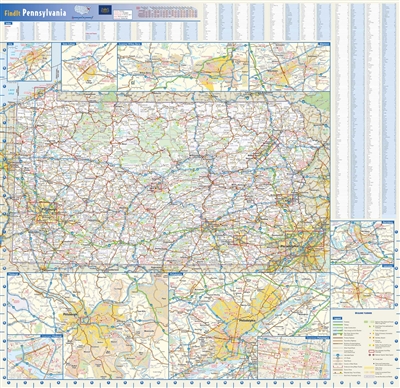 Pennsylvania State Wall Map by Globe Turner