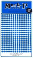 600 blue 1/8" map stick-on map dots
