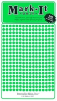 600 Green 1/8" map stick-on map dots