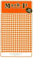 600 orange 1/8" map stick-on map dots