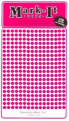 600 pink 1/8" map stick-on map dots