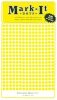 600 Yellow 1/8" map stick-on map dots