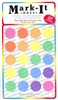 transparent stick-on dots 3/4" map stickers mixed colors