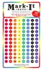 Stick-on Dots Medium 1/4" Numbered 1-120 eight colors