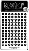 Stick-on Dots Medium 1/4" Numbered 1-240 black