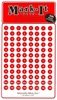 Stick-on Dots Medium 1/4" Numbered 1-240 red