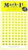 Stick-on Dots Medium 1/4" Numbered 1-240 yellow
