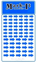 Stick-on Arrows blue map stickers
