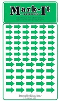 Stick-on Arrows green map stickers