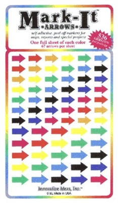 Stick-on Arrows Mixed Colors