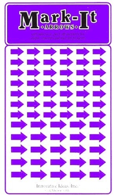 Stick-on Arrows purple map stickers
