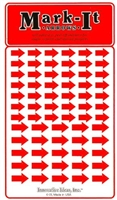 Stick-on Arrows RED map stickers