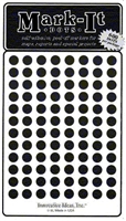 600 BLACK  1/4" map stick-on map dots