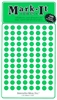600 green 1/4" map stick-on map dots