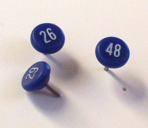 Blue Map Pins, Colored Map Pins