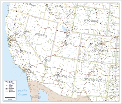 One Map Place South West United States Map