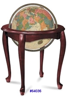 QUEEN ANNE 16" INCH GLOBE ANTIQUE OCEAN