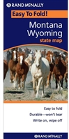 Montana Wyoming Easy To Fold map