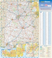 Alabama State Wall Map by Globe Turner