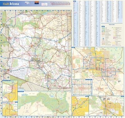 Arizona State Wall Map by Globe Turner