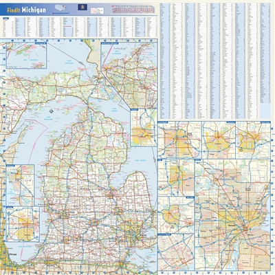 Michigan State Wall Map by Globe Turner