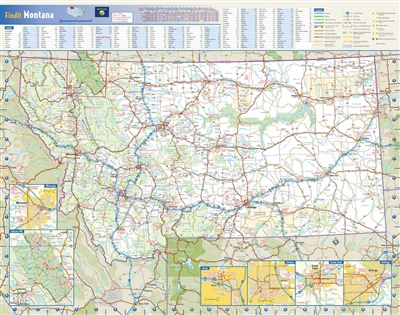 Montana State Wall Map by Globe Turner