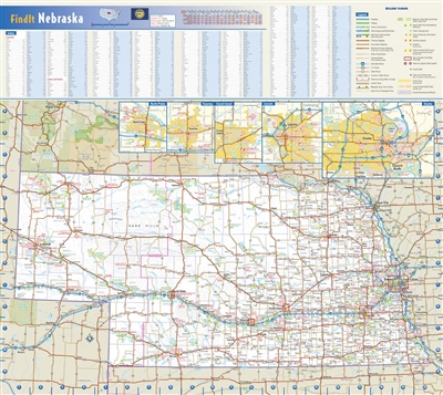 Nebraska State Wall Map by Globe Turner