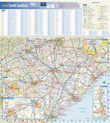 South Carolina Wall Map by Globe Turner.