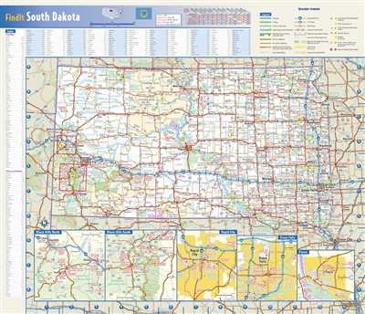 South Dakota Wall Map by Globe Turner.