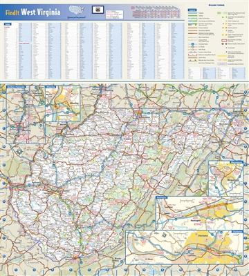 West Virginia Wall Map by Globe Turner.