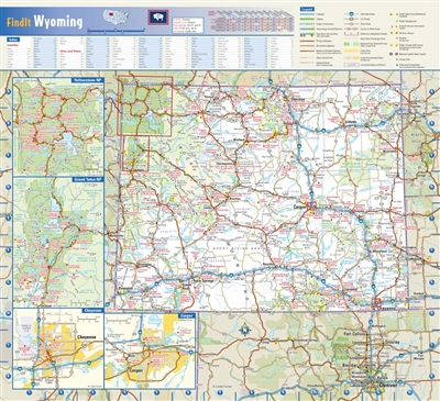 Wyoming Wall Map by Globe Turner.