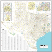 Texas Highway City County map