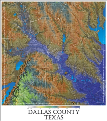 Dallas County physical poster 24 x 27.25