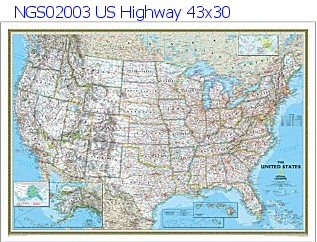 National Geographic U.S.Highway Political Map