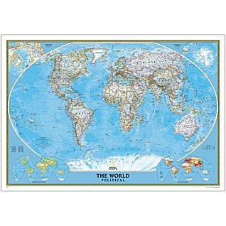 National Geographic Political World Map 42 x 30