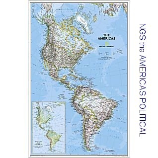 National Geographic The Americas map